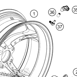 2021 KTM 1290 SUPER DUKE R (BLACK) Chassis Rear Wheel | KTM World
