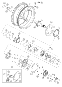 2021 KTM 1290 SUPER DUKE R (BLACK) Chassis Rear Wheel | KTM World