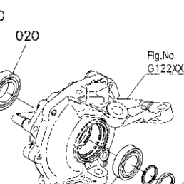 Kubota Tractor RTV-X CAB RTVX2C-PDLHS-1 G12600 Front Axle (Right