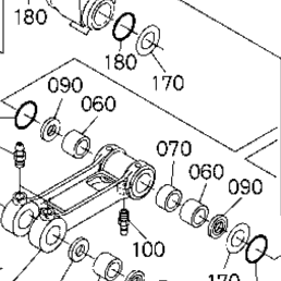 Kubota Tractor KX033-4 G30000 Bucket Link ## [Except Telescopic