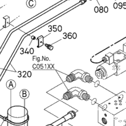 Kubota Tractor LA555 C05200 3Rd Function Valve 2 [Option