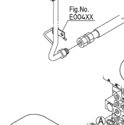 Kubota Tractor KX057-4 E00604 Oil Piping (Oil Cooler) ## S.No.&gt