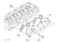 LTD V-401DX EMG81x2 部品取りに。 Kubota Tractor M7040HDC-LTD 372000 Exhaust Manifold | Kubota Tractor
