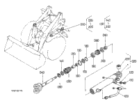 Kubota Tractor R520 S141-2 Steering Cylinder [Component Parts