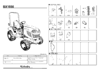 Kubota Tractor BX1850D 000001 Frequently Used Items | Kubota Tractor