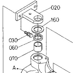 Kubota Tractor L4310DT-GST-C/HST-C H11002 Steering Cylinder
