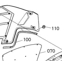 Kubota Tractor KX057-5 K10201 Bonnet (Rh1) | Kubota Tractor