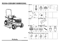 Kubota Tractor RCK54-22BX(BX1800 BX2200) 000001 Frequently Used Items ...
