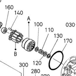 Kubota Tractor KX91-3 C30001 Drive Motor And Component Parts