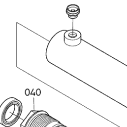 Kubota Tractor LA243 B02502 Cylinder (Boom)[Component Parts
