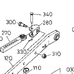 Kubota Tractor M5400 T11404 Hydraulic Lift Link 1 (Top Link/Lower