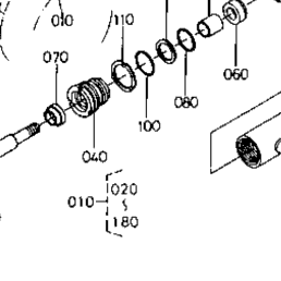 Kubota Tractor R410B S06901 Steering Cylinder(Component Parts