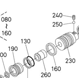 Kubota Tractor KX033-4 F00000 Boom Cylinder And Component Parts