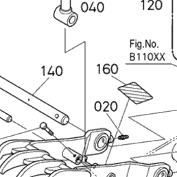 Kubota Tractor BT1000BV B89000 Thumb Arm Kit [Option] ## [Bt4598