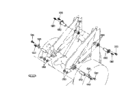 Kubota Tractor R410B S06901 Steering Cylinder(Component Parts