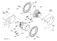 Kubota Tractor KX033-4 C30103 Drive Motor (Component Parts 3