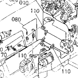 Kubota Tractor L3010DT/GST/HST B50102 Electrical Wiring [Hst Type