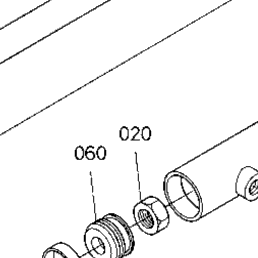 Kubota Tractor LA853 B03000 Cylinder (Bucket) [Component Parts