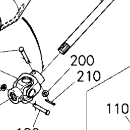 Kubota Tractor BX1850D D14301 Front Wheel Propeller Shaft | Kubota