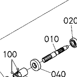Kubota Tractor BX1850D D14301 Front Wheel Propeller Shaft | Kubota