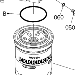 こーてる Kubota Tractor KX057-4 A30102 Fuel Filter (Component Parts) ## S