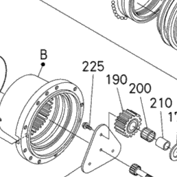 Kubota Tractor KX057-4 C30101 Drive Motor (Component Parts