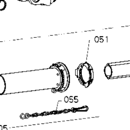 Kubota Tractor RA2072 01A004 Drive Shaft With Safety Clutch