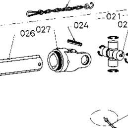 Kubota Tractor RA2072 01A004 Drive Shaft With Safety Clutch