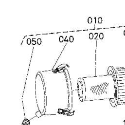 Kubota Tractor KX057-4 573002 Air Cleaner ## S.No.;>=25001