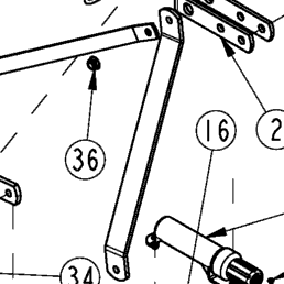 Land Pride RCR1860 Hitch And Gauge Wheel Mount - Rcr1860 (S/N