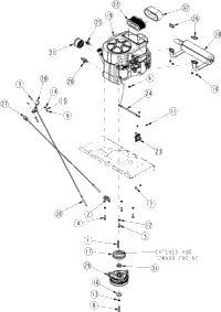 Land Pride RAZOR Z48 (Discontinued) Engine Assembly Kawasaki 18.5