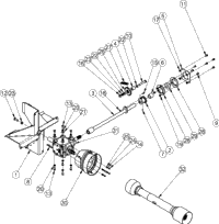 Land Pride SBP1674 Chute Rotation & Tilt Components | Kubota