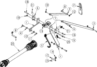 Land Pride RCF2072 Driveline With Slip Clutch & Hitch