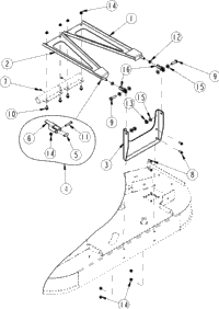 パーツ west.more.land Land Pride ZXT60 (Discontinued) Deck Mounting Strut S/N