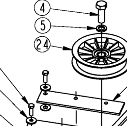 Land Pride RAZOR ZR44 (S/N 472619-) (Discontinued) Deck Pulleys