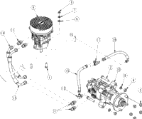 Land Pride ZXT54 Hydraulic Pump/Motor Left Hand Drive | Kubota Tractor