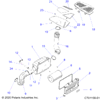 2023 Polaris RZR PRO R ULTIMATE (Z23RGD2KAJ/AK/BJ/BK) Engine, Air ...