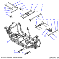 2024 Polaris RZR PRO XP 4 SPORT (Z24R4E92AG/92BG) Chassis, Main