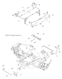2013 Polaris RANGER 900 XP ALL OPTIONS (R13UH88/UH9E) Chassis