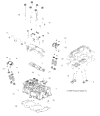 2009 Polaris SPORTSMAN XP EPS 850 (A09ZX85/8X ALL OPTIONS) Engine