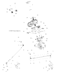 STEERING STEERING POST LOWER AND TIE ROD ASM POUR SPORTSMAN XP 1000 HI La