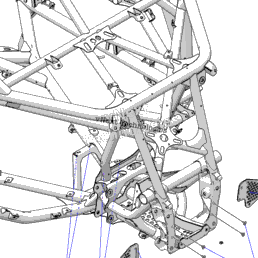 2025 Polaris RZR PRO R RACE (Z25RRL2KAL) Chassis, Main Frame And
