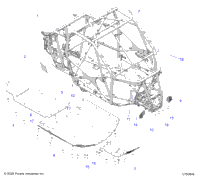 2025 Polaris RZR PRO R RACE (Z25RRL2KAL) Chassis, Main Frame And