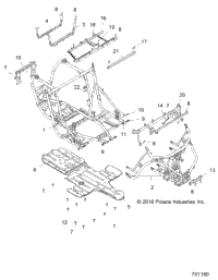 2018 Polaris INTL RZR XP 1000 MD (Z18VDE99NK) Chassis, Main Frame