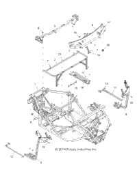 Polaris Ranger Xp Frame 2016 Polaris RANGER 900 XP ALL OPTIONS (R16RT_87) Chassis, Main Frame ...