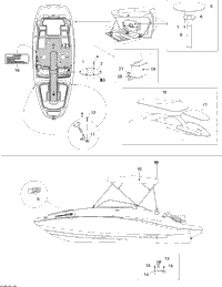 2009 Sea-Doo 230 Challenger SE, 2 x 255 HO Bimini Top Without
