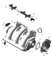 水上オートバイ用 SEADOO GTX 170'20 OEM section (Engine-Air-Intake) parts Used [S7017-25] 2020 Sea-Doo GTX 170 Engine - Air Intake | Fox Powersports