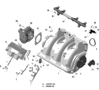 2019 Sea-Doo RXT 300 Air Intake Manifold And Throttle Body