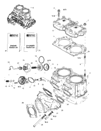 1998 Sea-Doo GSX Limited 5625 Cylinder, Exhaust Manifold