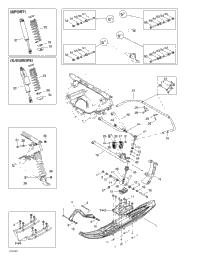 エース Roller Skis Ski Doo Secondary Parts QRS Rollers Can Am